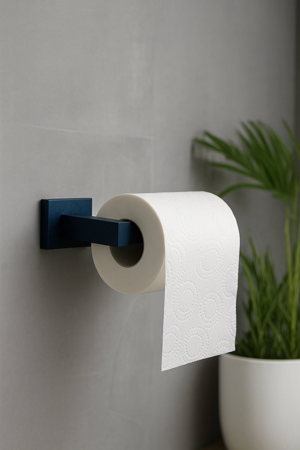 Toilet Paper Holder – Matte Black Wall Mounted Bathroom Roll Rack