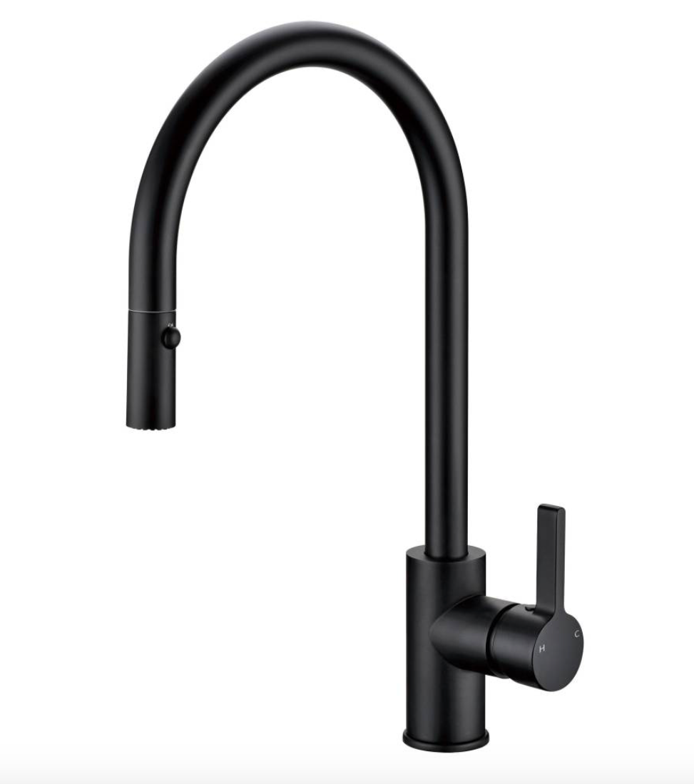 Black kitchen faucet