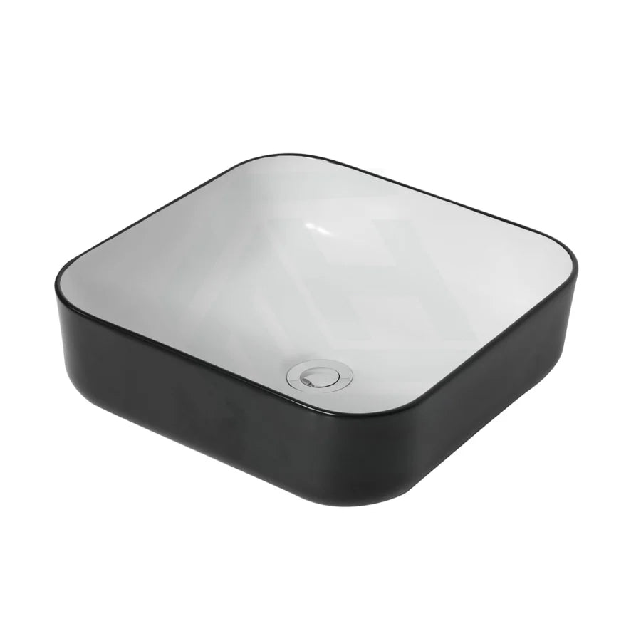 Black rectangular glass sink