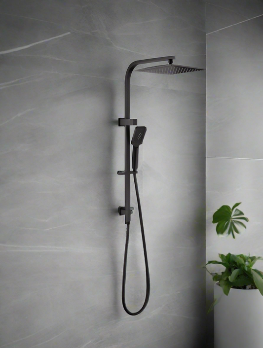 10" Rainfall Shower Head Set with Handheld 3-MODE Heads Square