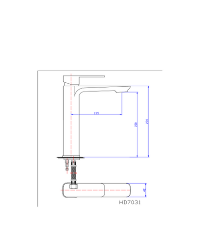 Tall Sqaure Basin Mixer Tap – Square Modern Bathroom Faucet | WELS Rated
