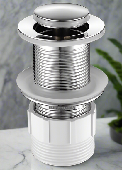 32mm Chrome Pop-Up Basin Waste – Non-Overflow Drain Plug