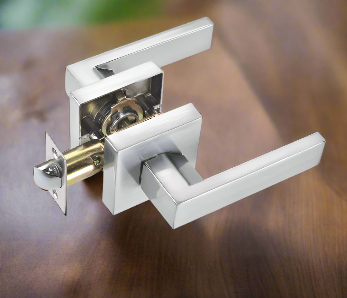 NEWBANG Square Heavy Duty Passage Door Lever Handle In Matte Black Finish(for Closet Room